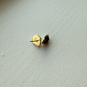 Gold and Black Stud Earrings